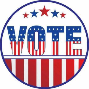 Vote in red, white, and blue